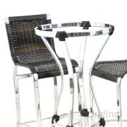 Conjunto Bistrô e Banqueta Haiti - Alumínio e Fibra Original Moveis